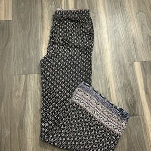 Boho Patterned Wide-Leg Pants
